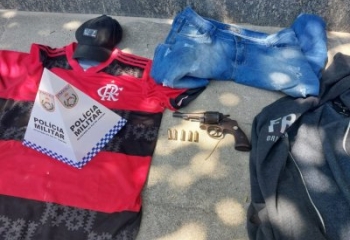 Policial à paisana frustra assalto à loja; arma usada por criminoso é apreendida