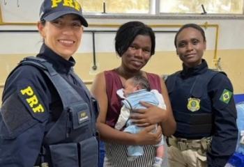 Campos: Em rápida ação, agentes da PRF salvam bebê engasgado