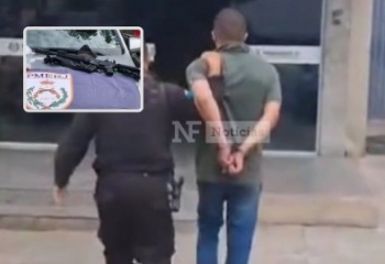 PM apreende réplica de fuzil após carro usado em roubo apresentar problemas, na Baixada Campista 