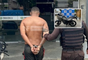 Homem apontado como chefe do tráfico é preso com moto roubada na Baixada Campista