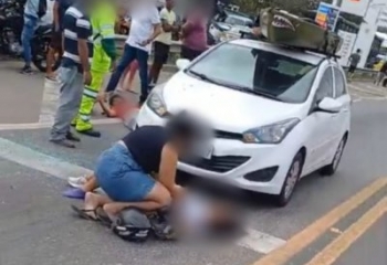 Grave acidente entre moto e carro deixa dois feridos na BR-101 em Campos