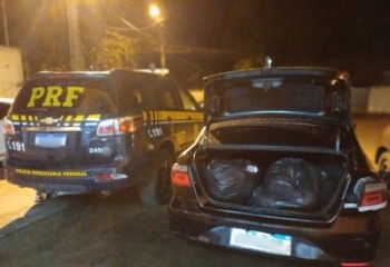 PRF apreende drogas e munições dentro de carro na BR-101