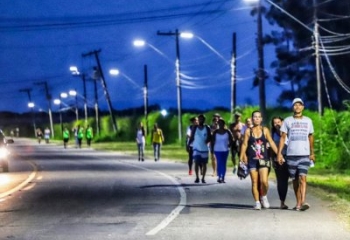 Peregrinos de Santo Amaro recebem orientações para caminhada segura
