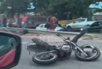 Motociclista é socorrido em estado grave após colisão com carro na BR 101, em Campos