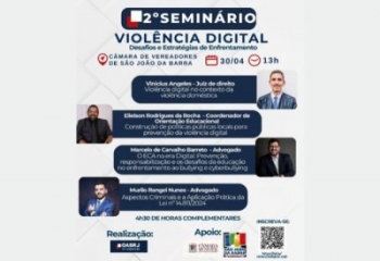 SJB: 2º Seminário sobre Violência Digital acontece nesta quinta
