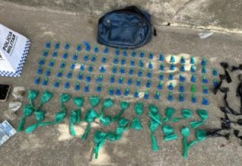 Menor tenta fugir da PM, mas acaba apreendido com drogas