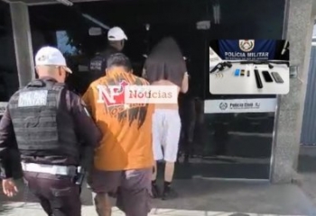 Dupla é presa com rifle e revólver dentro de carro na RJ-216 em Campos
