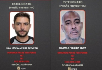 Polícia divulga cartaz de dois foragidos da Operação Cedro em Campos