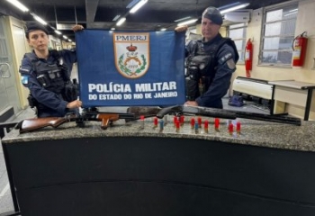 PM apreende duas espingardas durante ação nas Baixada Campista 