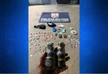PM apreende granadas e drogas após luta corporal com suspeitos 