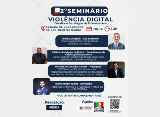 SJB: 2º Seminário sobre Violência Digital acontece nesta quinta